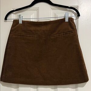 Zara Brown Corduroy Mini Skirt
